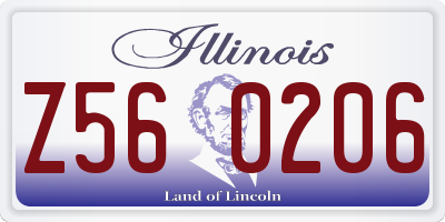 IL license plate Z560206