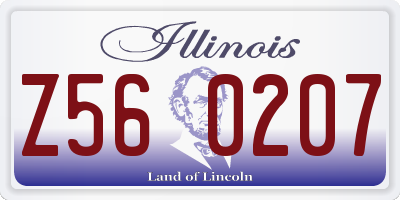 IL license plate Z560207