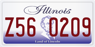 IL license plate Z560209