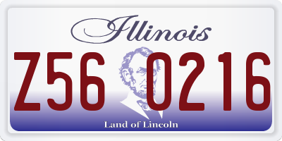 IL license plate Z560216