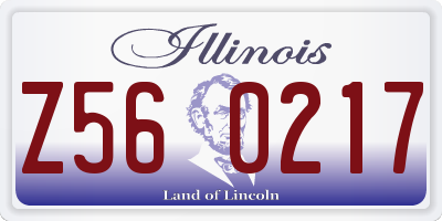 IL license plate Z560217