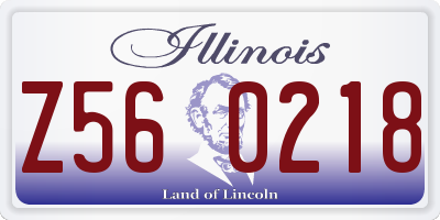 IL license plate Z560218