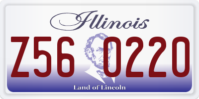 IL license plate Z560220
