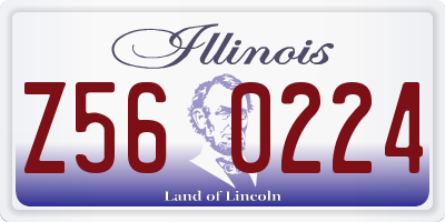 IL license plate Z560224