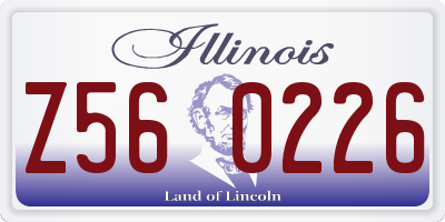 IL license plate Z560226