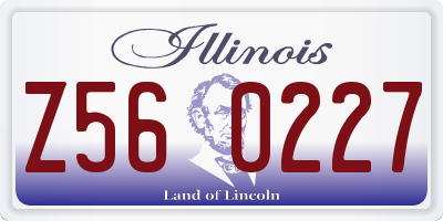 IL license plate Z560227