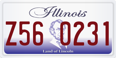 IL license plate Z560231