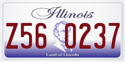 IL license plate Z560237