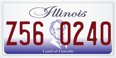 IL license plate Z560240