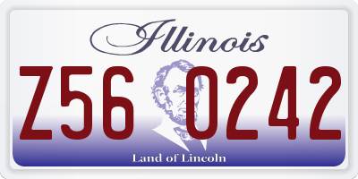 IL license plate Z560242