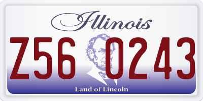 IL license plate Z560243