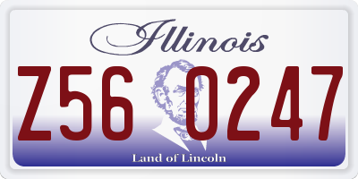IL license plate Z560247