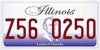 IL license plate Z560250