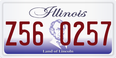 IL license plate Z560257