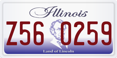 IL license plate Z560259