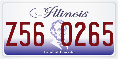 IL license plate Z560265