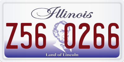 IL license plate Z560266