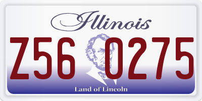 IL license plate Z560275