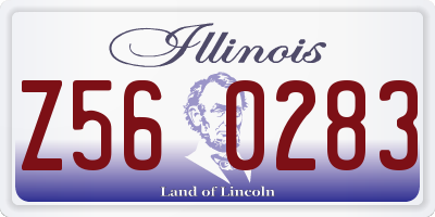 IL license plate Z560283