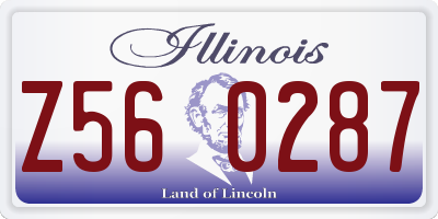 IL license plate Z560287