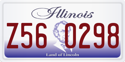 IL license plate Z560298