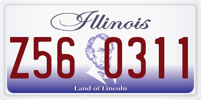 IL license plate Z560311