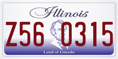 IL license plate Z560315