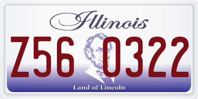 IL license plate Z560322