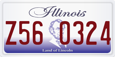 IL license plate Z560324