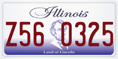 IL license plate Z560325