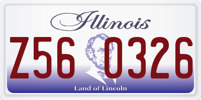 IL license plate Z560326