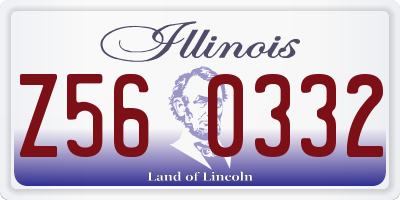 IL license plate Z560332