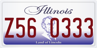 IL license plate Z560333