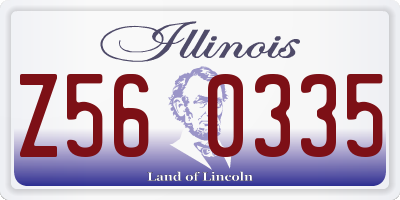 IL license plate Z560335