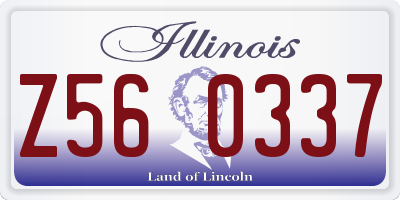 IL license plate Z560337