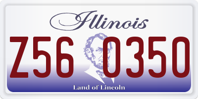 IL license plate Z560350