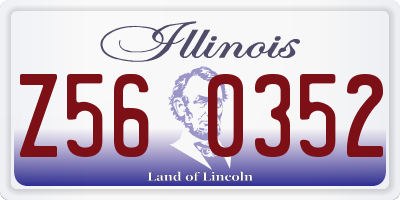 IL license plate Z560352