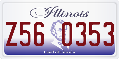 IL license plate Z560353