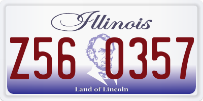 IL license plate Z560357