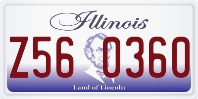 IL license plate Z560360