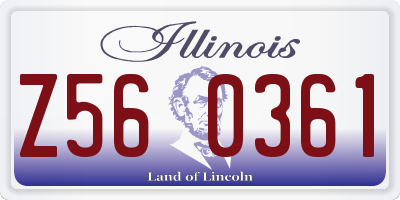 IL license plate Z560361