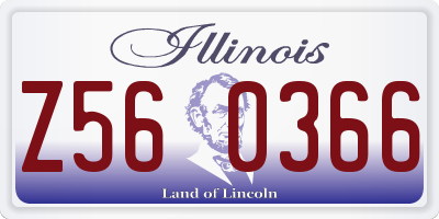IL license plate Z560366