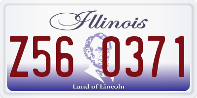 IL license plate Z560371