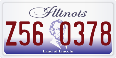 IL license plate Z560378