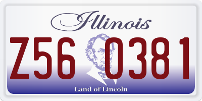 IL license plate Z560381