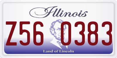 IL license plate Z560383