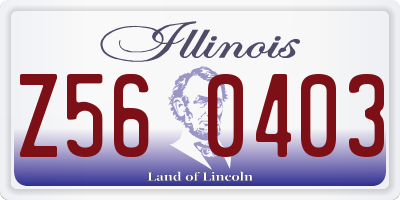 IL license plate Z560403