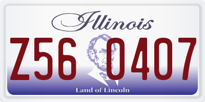 IL license plate Z560407
