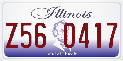 IL license plate Z560417