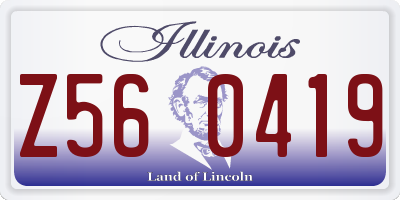 IL license plate Z560419